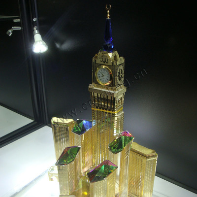 齋月尊禮，圣地縮影 麥加皇家鐘塔水晶模型JY268